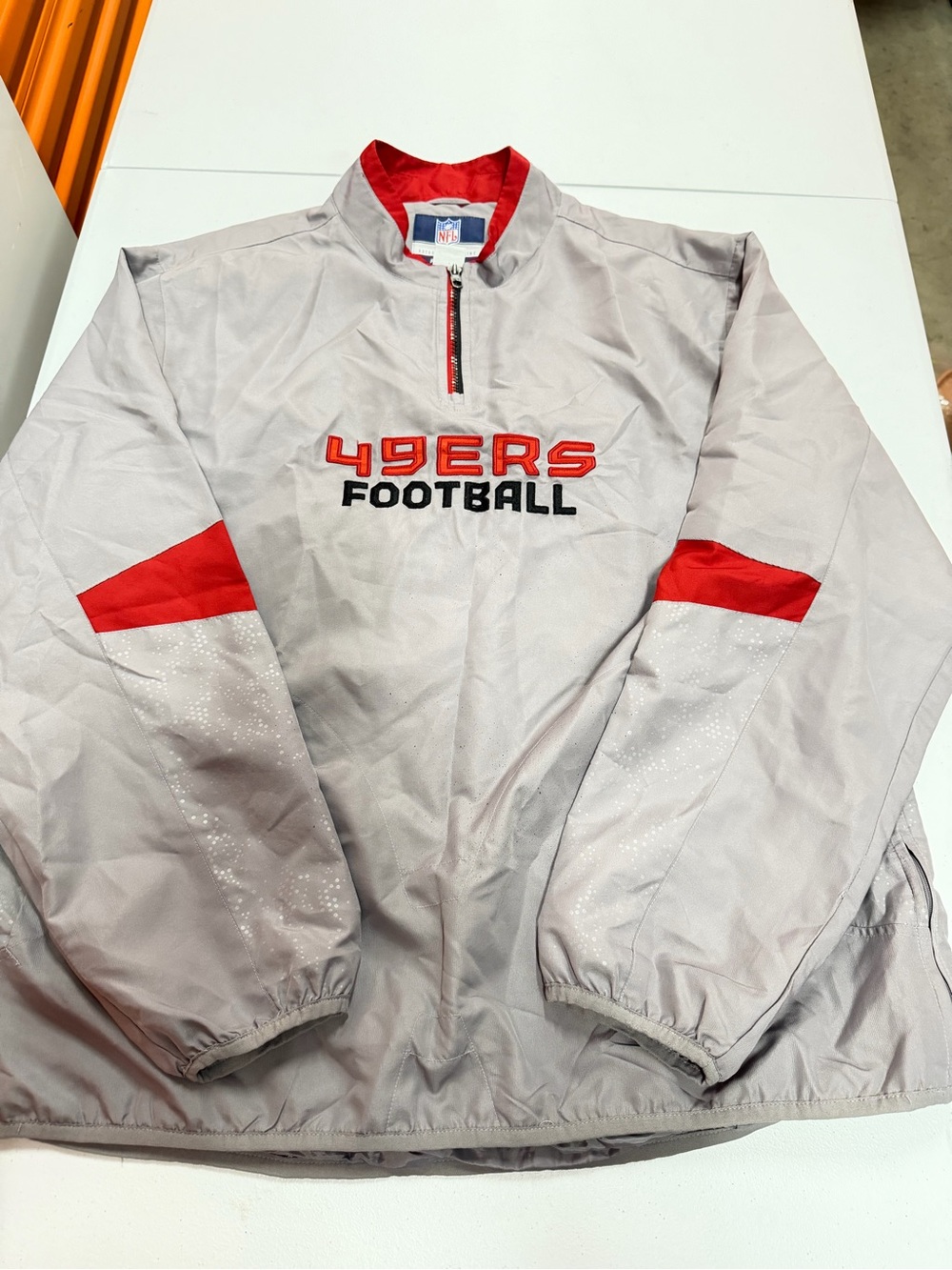 San Francisco 49ers Reebok NFL Authentic Sideline Quarter Zip Jacket sz L
B318